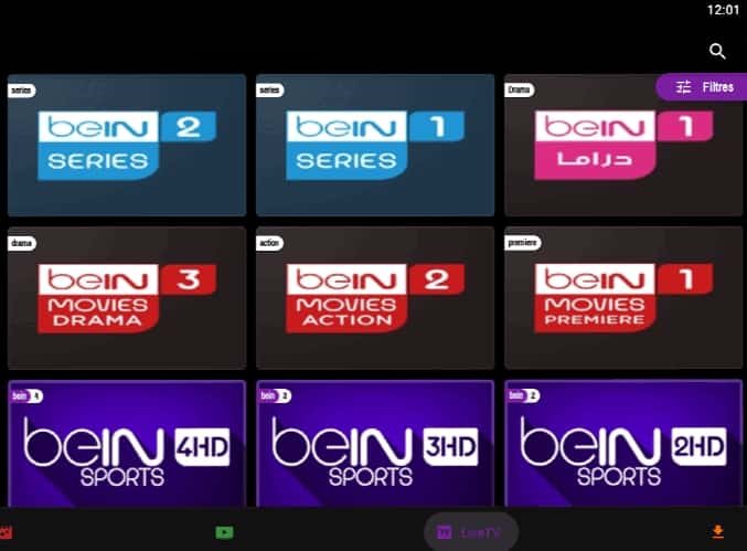 تحميل تطبيق lynx IPTV لمشاهدة المباريات مجانا وقنوات بين سبورت